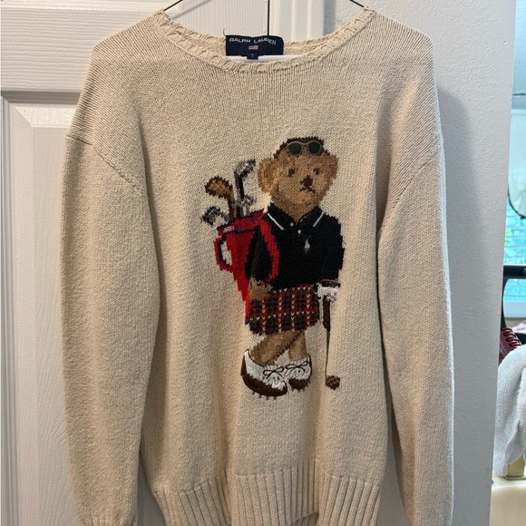 Ralph Lauren Sweaters - 90s Ralph Lauren Polo Sport Golf Bear Sweater